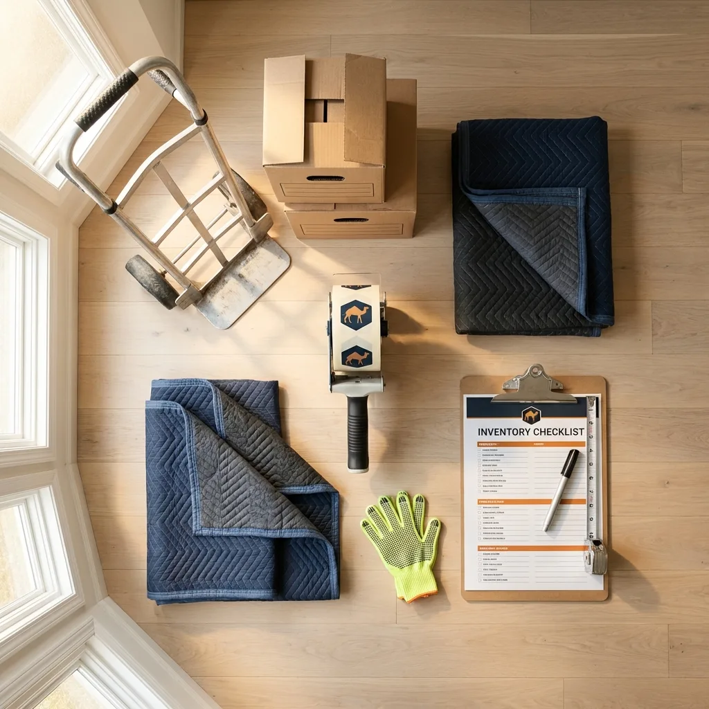 Professional moving supplies and packing materials layout for Fort Thomas residential relocations