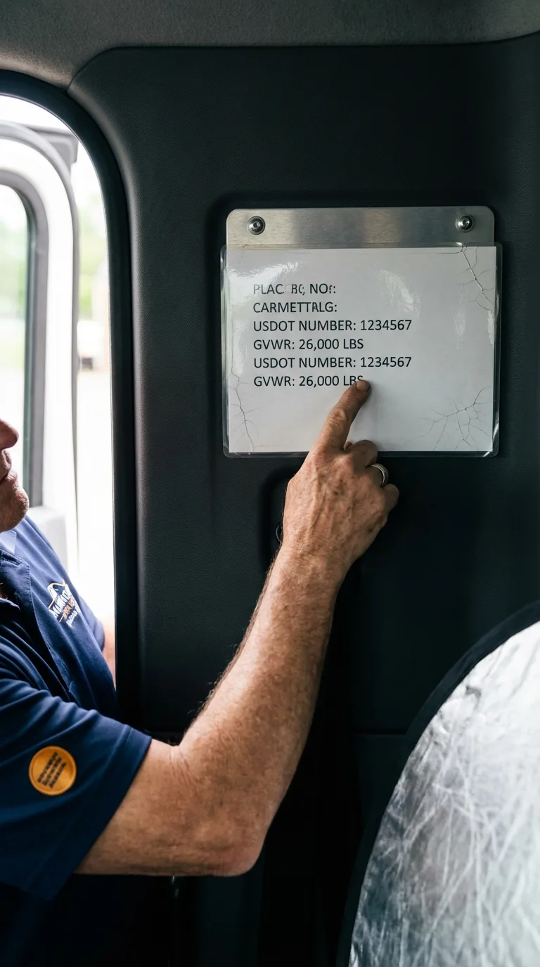 USDOT licensing placard verification in Fort Thomas